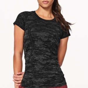 Lululemon Swiftly Tech Short Sleeve Crew Black / White / Black (Camo)